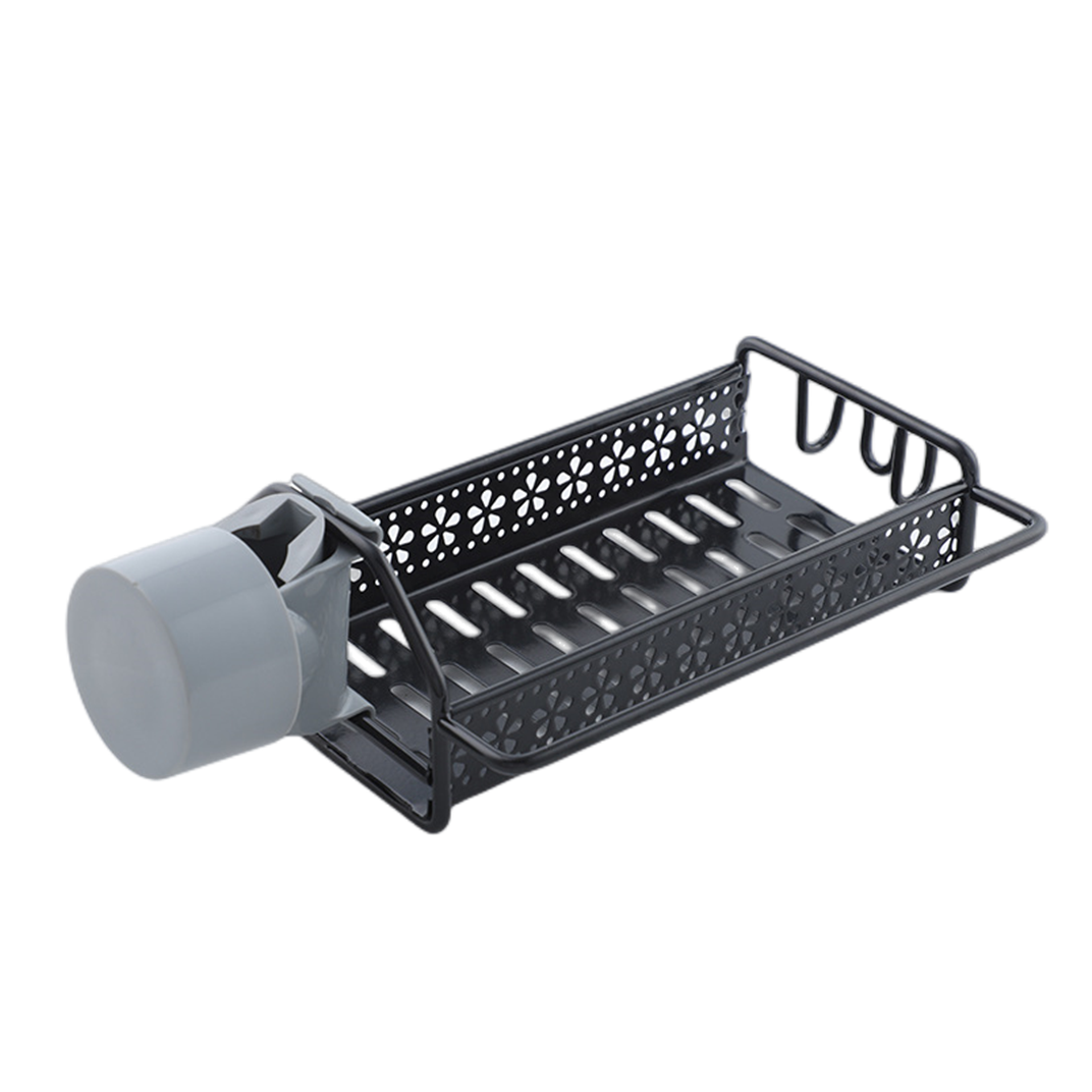 Mensole per il bagno Scaffale portaoggetti in acciaio inox Scolapiatti per lavandino Cestino Rubinetto Organizer da cucina Supporto Mensola Accessori per il bagno_voghion.com