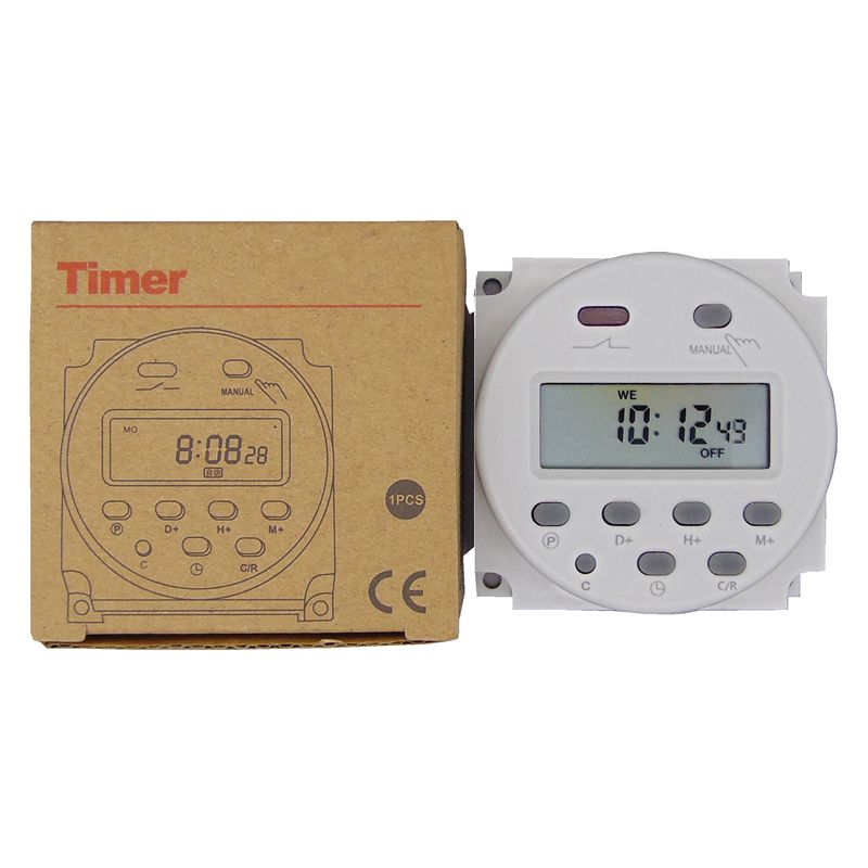 BIG LCD 1.6 Inch Digital Programmable Timer Switch With UL Listed Relay Inside And Countdown Time Function 220V 230V AC 7 Days_voghion.com