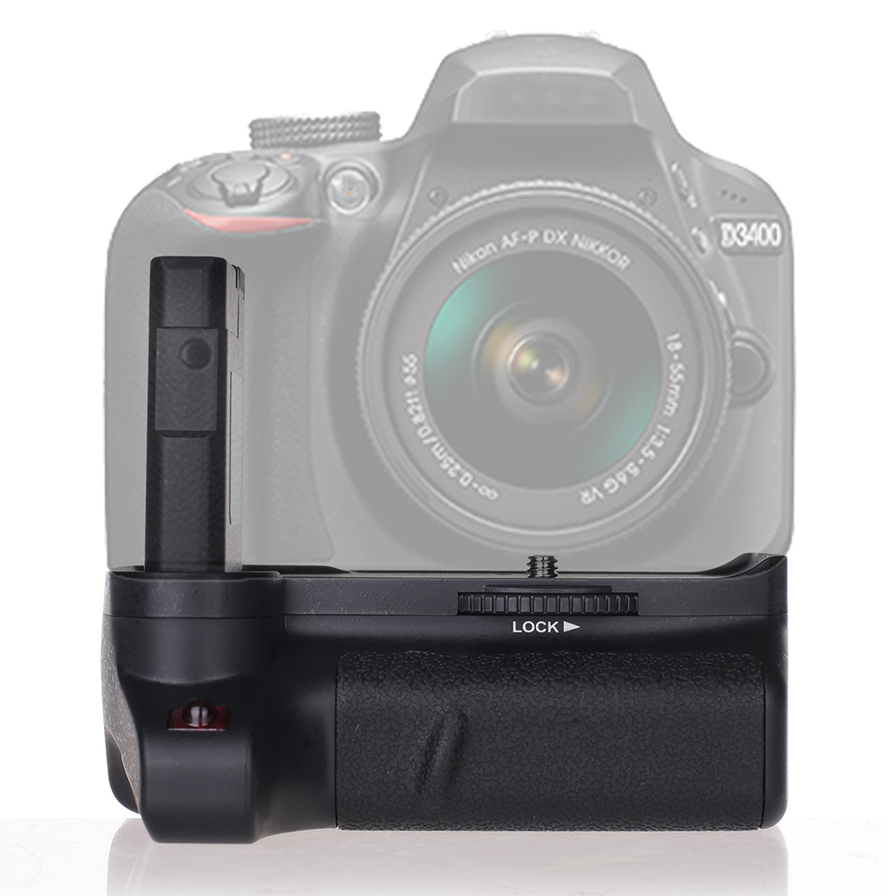 Andoer Grip BG-2V Professional Vertical Battery Grip Camera Battery Grip Holder Compatible for Nikon D3400 Camera_voghion.com