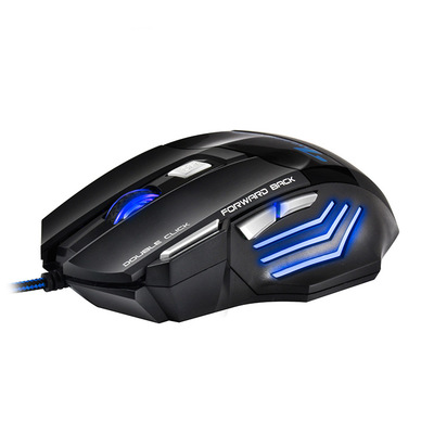 Mouse ergonômico com fio para jogos, 7 botões, 5500 DPI, LED, USB, mouse para computador, mouse gamer, X7, silencioso, com luz de fundo para PC, laptop_voghion.com