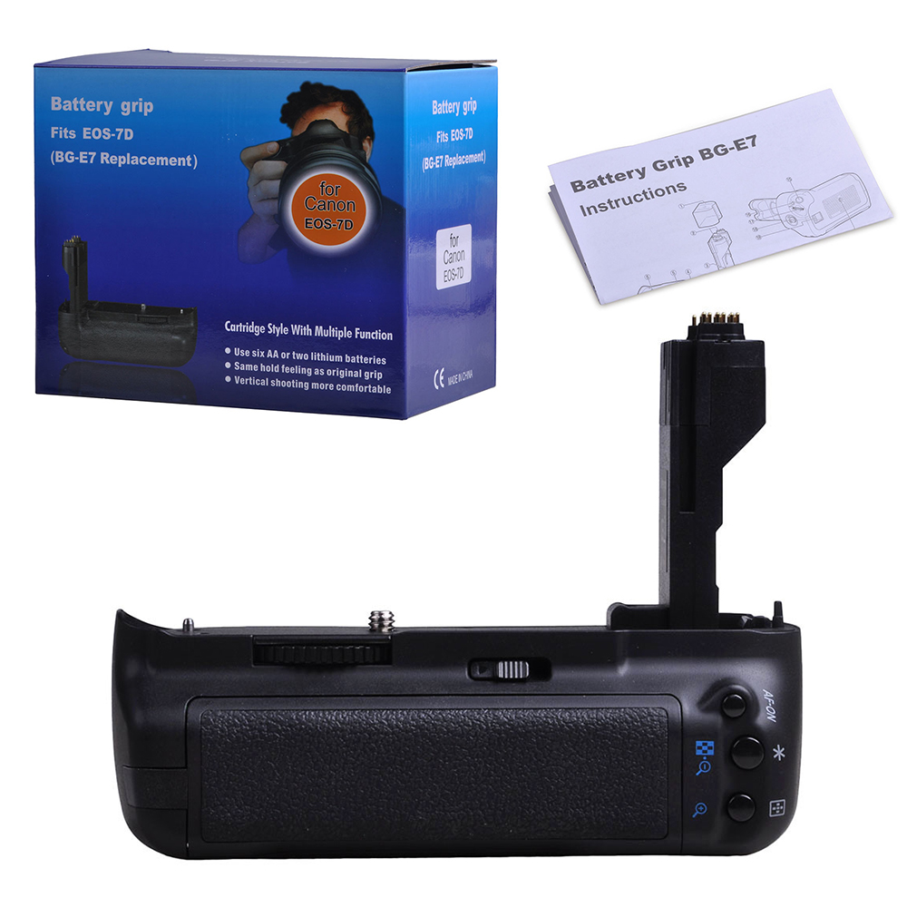 BG-E7 Battery Grip for Canon EOS 7D Digital SLR Camera as BG-E7 Battery Grip Work with LP-E6 or 6X AA-Size Battery_voghion.com