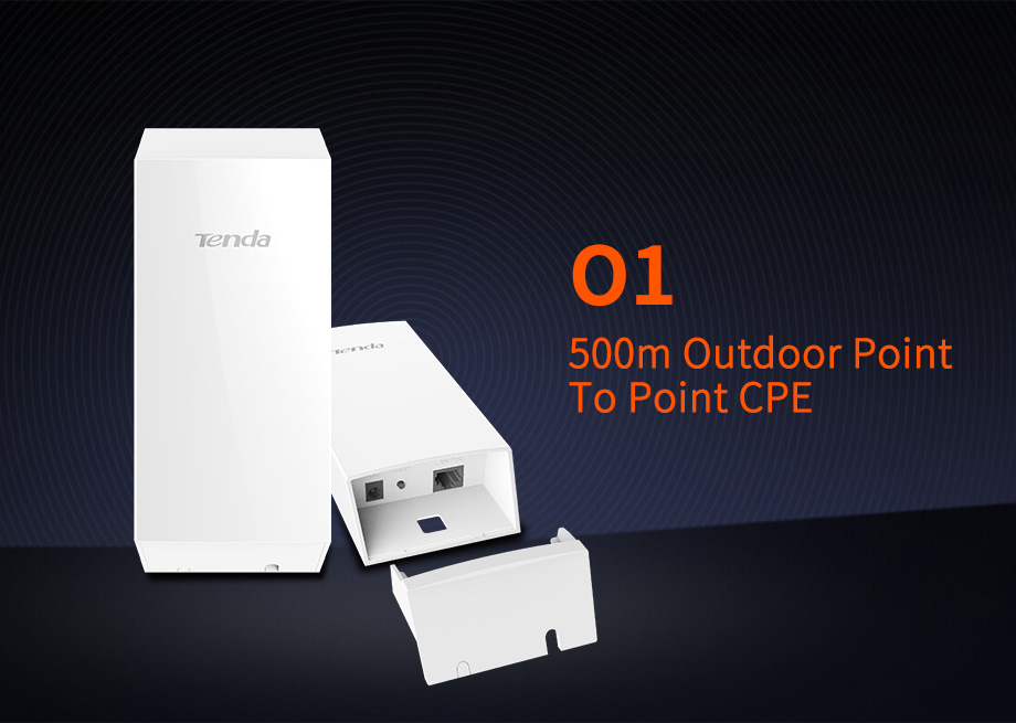Tenda O1 0,5-1 km Wireless AP 2,4 GHz 8 dBi Outdoor Point to Point CPE für Aufzugsüberwachung Videoüberwachungsübertragung_voghion.com