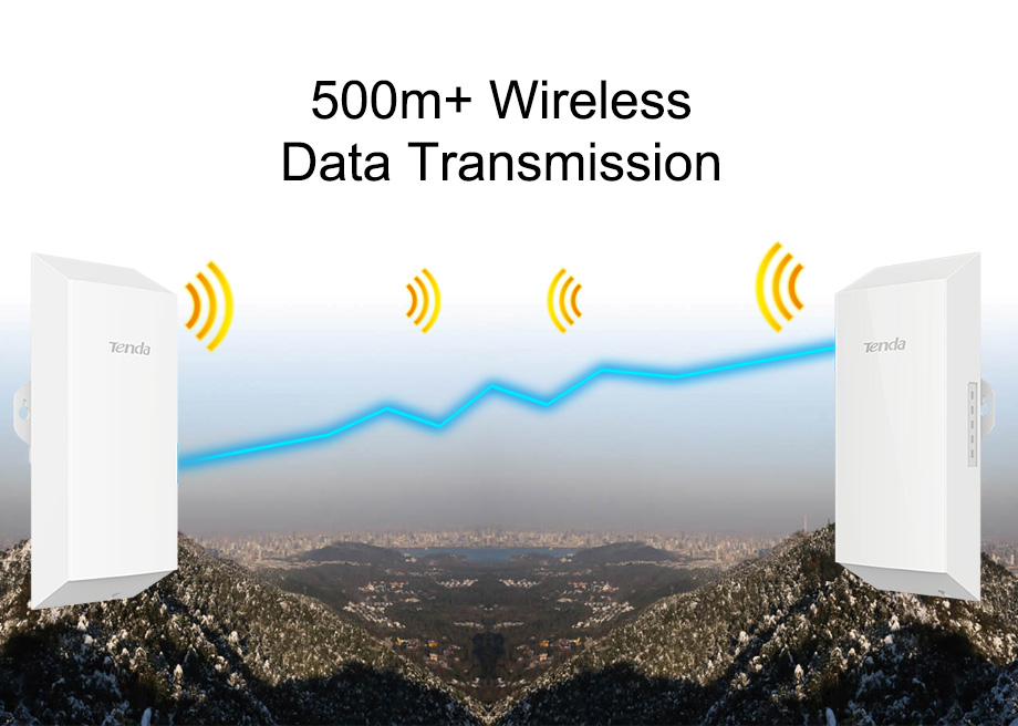 Tenda O1 0,5-1 km Wireless AP 2,4 GHz 8 dBi Outdoor Point to Point CPE für Aufzugsüberwachung Videoüberwachungsübertragung_voghion.com