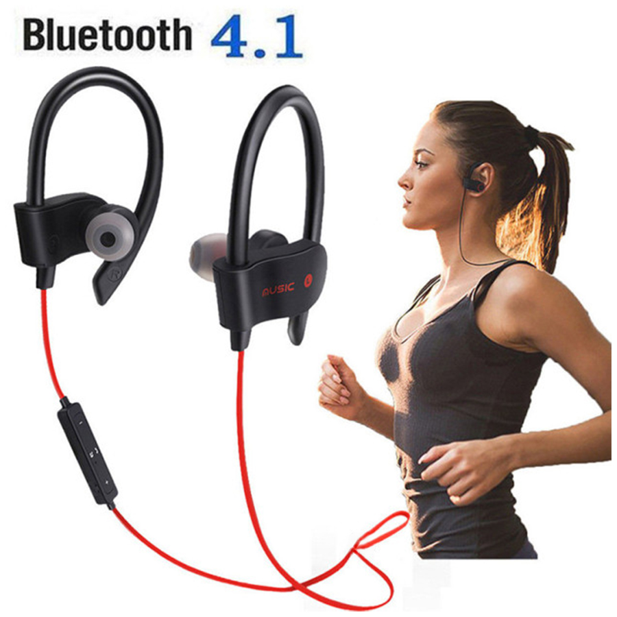 Bluetooth Earphone Earloop Earbuds Stereo Bluetooth Headset Wireless Sport Earpiece Handsfree With Mic For All Smart Phones_voghion.com