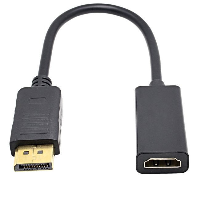 Γνήσιο για φορητό υπολογιστή HP/DELL, αρσενικό σε θηλυκό, καλώδιο DP σε HDMI, μετατροπέας Display Port σε 1080P HDMI_voghion.com