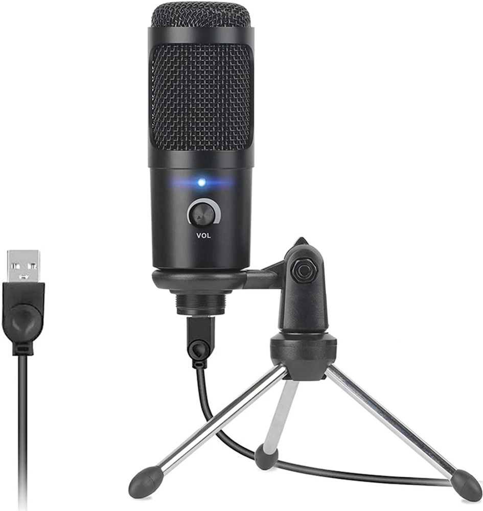 Professional Studio Microphone Usb Wired Condenser Karaoke Mic Computer Microphones Shock Mount+Foam Cap+Cable for Pc Notebook_voghion.com