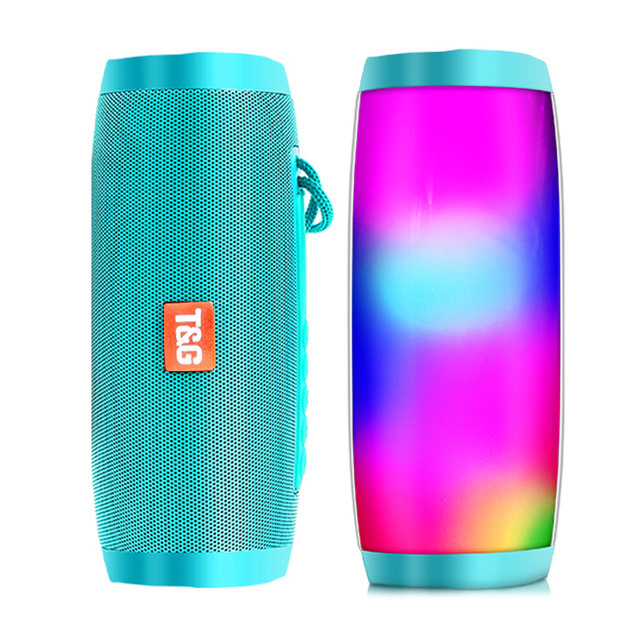 Bärbara högtalare Bluetooth-kolumn Trådlös Bluetooth-högtalare Kraftfull High BoomBox utomhusbas HIFI TF FM-radio med LED-ljus_voghion.com