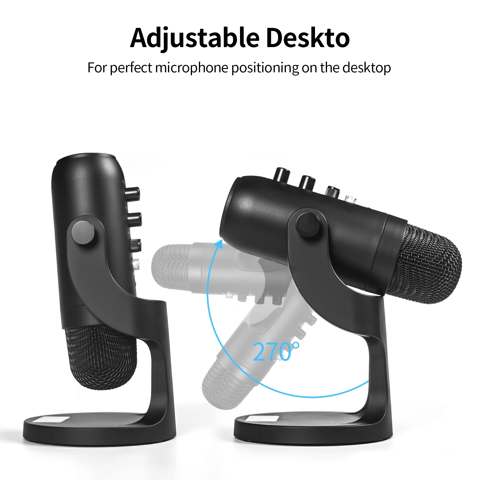 USB kondenzátor mikrofon számítógéphez, USB PC mikrofon állványhoz, POP szűrővel, játékhoz, streaminghez, podcasthoz, felvételhez, fejhallgatóhoz_voghion.com