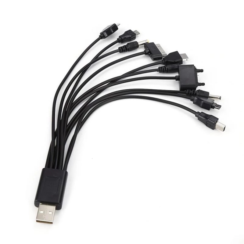 Καλώδιο USB 10 σε 1, φορτιστής κινητού τηλεφώνου γενικής χρήσης σε πολλαπλή πρίζα, καλώδιο δεδομένων, καλώδιο USB, αξεσουάρ κινητού τηλεφώνου_voghion.com